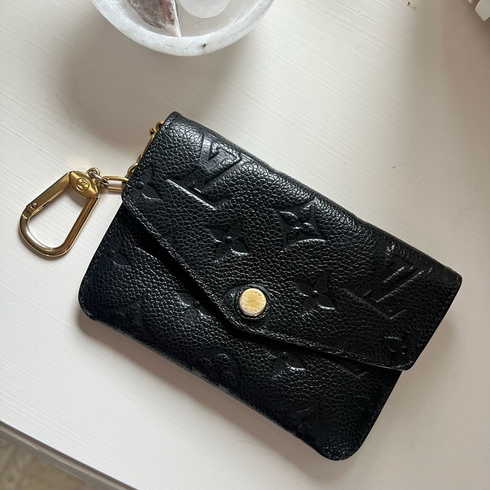 LOUIS VUITTON Empreinte Key Pouch Black
